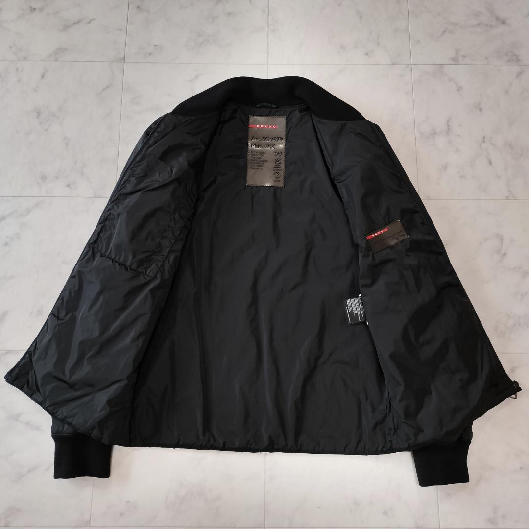 希少 00s プラダ レッドラインナイロンジャケット 46 PRADASPORT