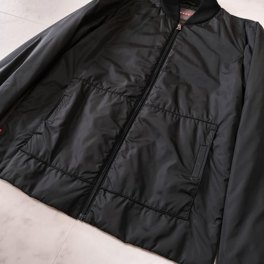 希少 00s プラダ レッドラインナイロンジャケット 46 PRADASPORT