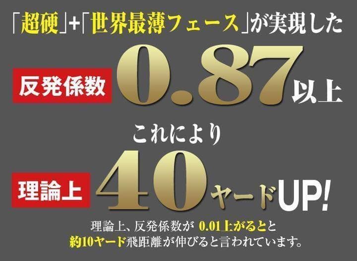 【ヘッドのみ】世界最薄超高反発で40yUP! マキシマックス ブラックプレミア