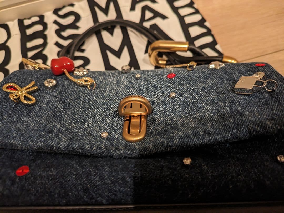 マークジェイコブス　ザトリンケット　チャーム　デニム　ミニデュアルバック　完売品