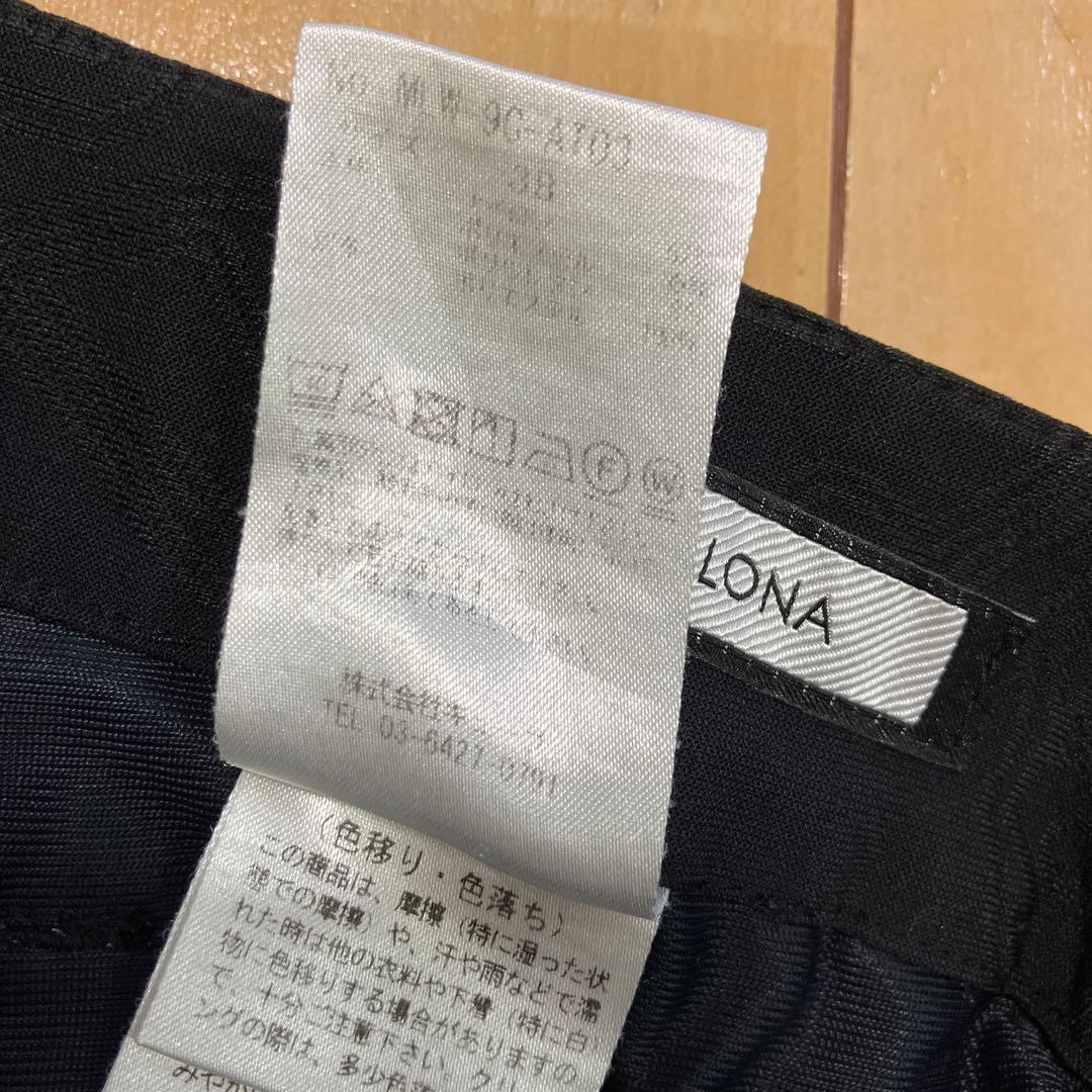 MARK&LONA マークアンドロナ　ストレッチパンツ　総柄　ブラック　38