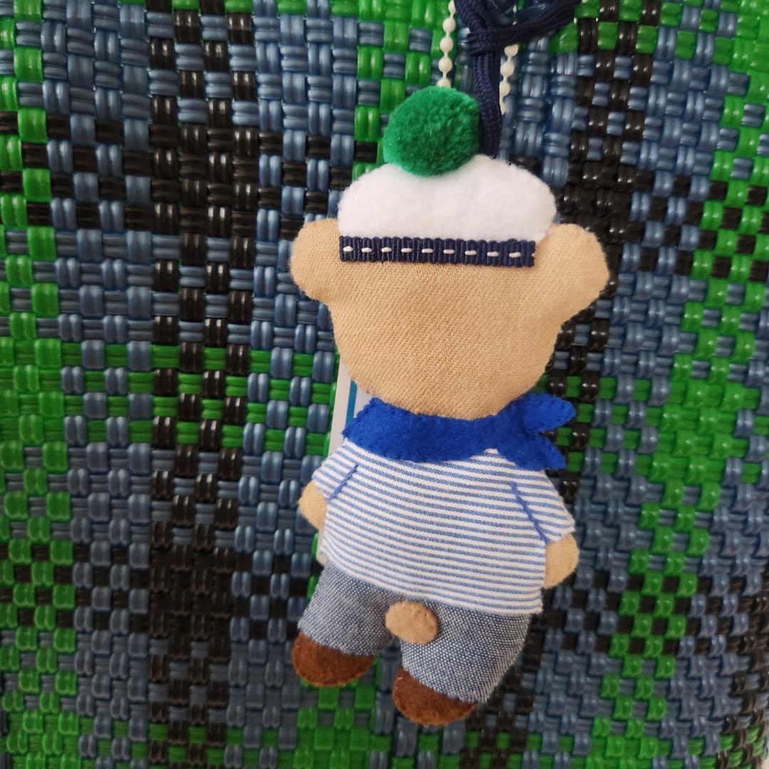 ファミリア　メルカドバッグ　緑　青　チェック　かご　グリーン　ブルー