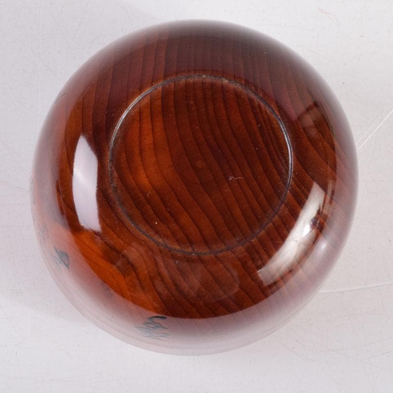 茶道具　漆塗　和歌文　棗　在銘　共箱　V　8828