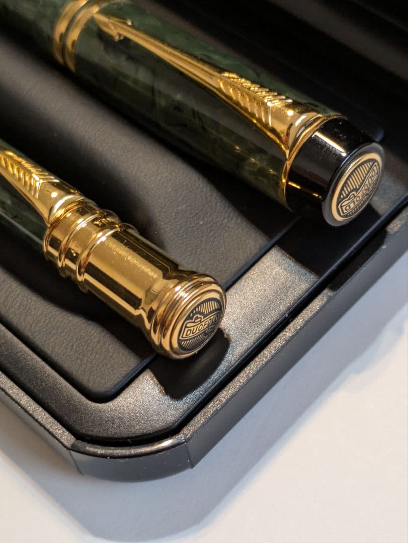 パーカー　デュオフォールド　ジェイドグリーン　万年筆　ボールペン