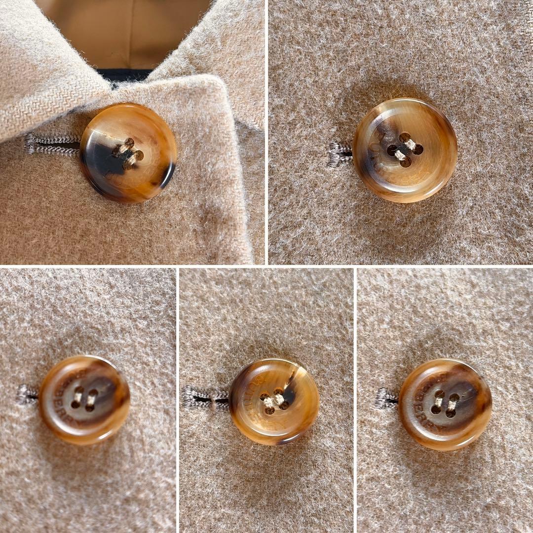 美品✨【バーバリーロンドン】カシミヤ混ウール ダブルフェイスコート キャメル38