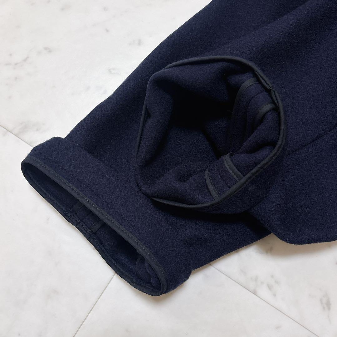 極美品 フレームワーク 23AW ロングPコート ダブルフェイス ゆったり 紺