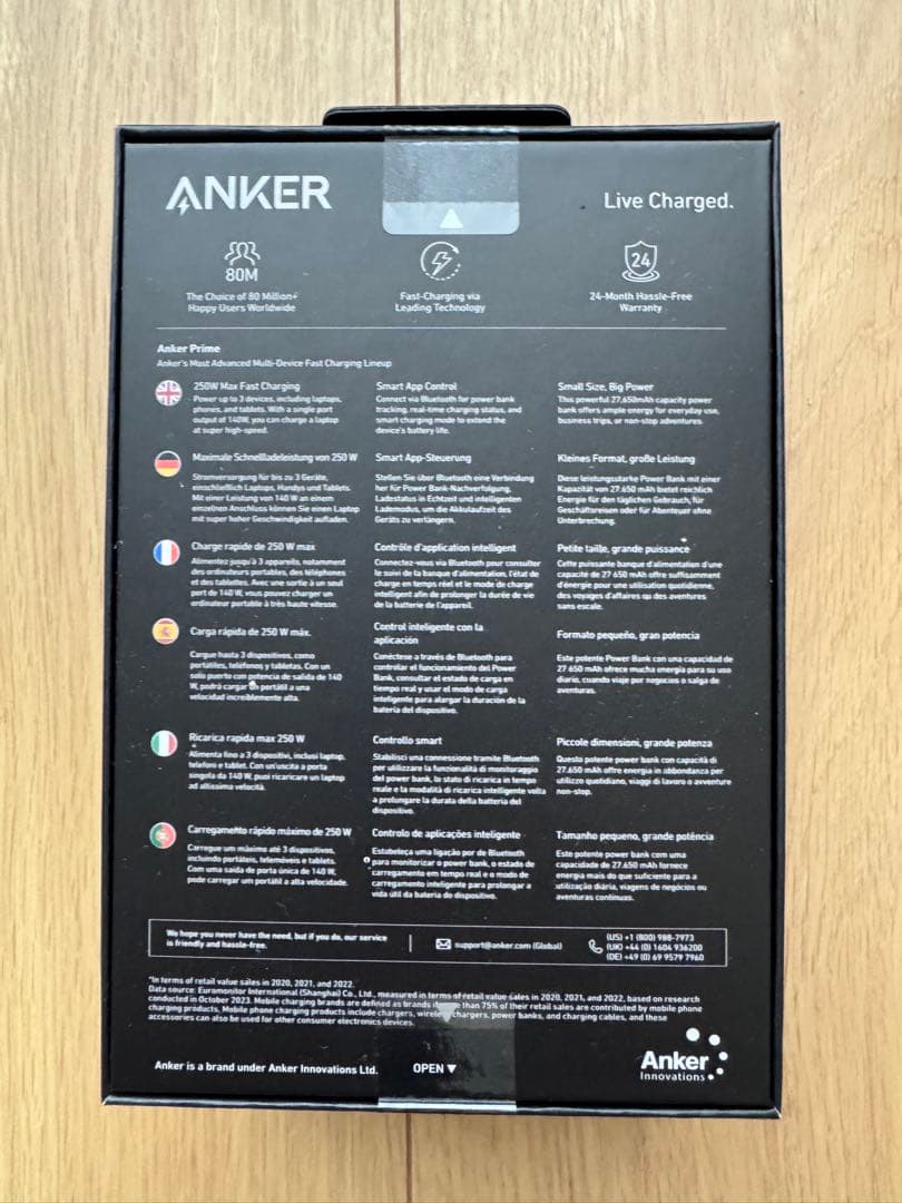 Anker Prime Power Bank (27650mAh, 250W)①