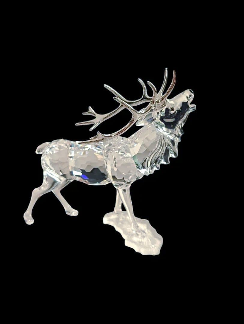 スワロフスキークリスタル　雄鹿 専用ケース付き