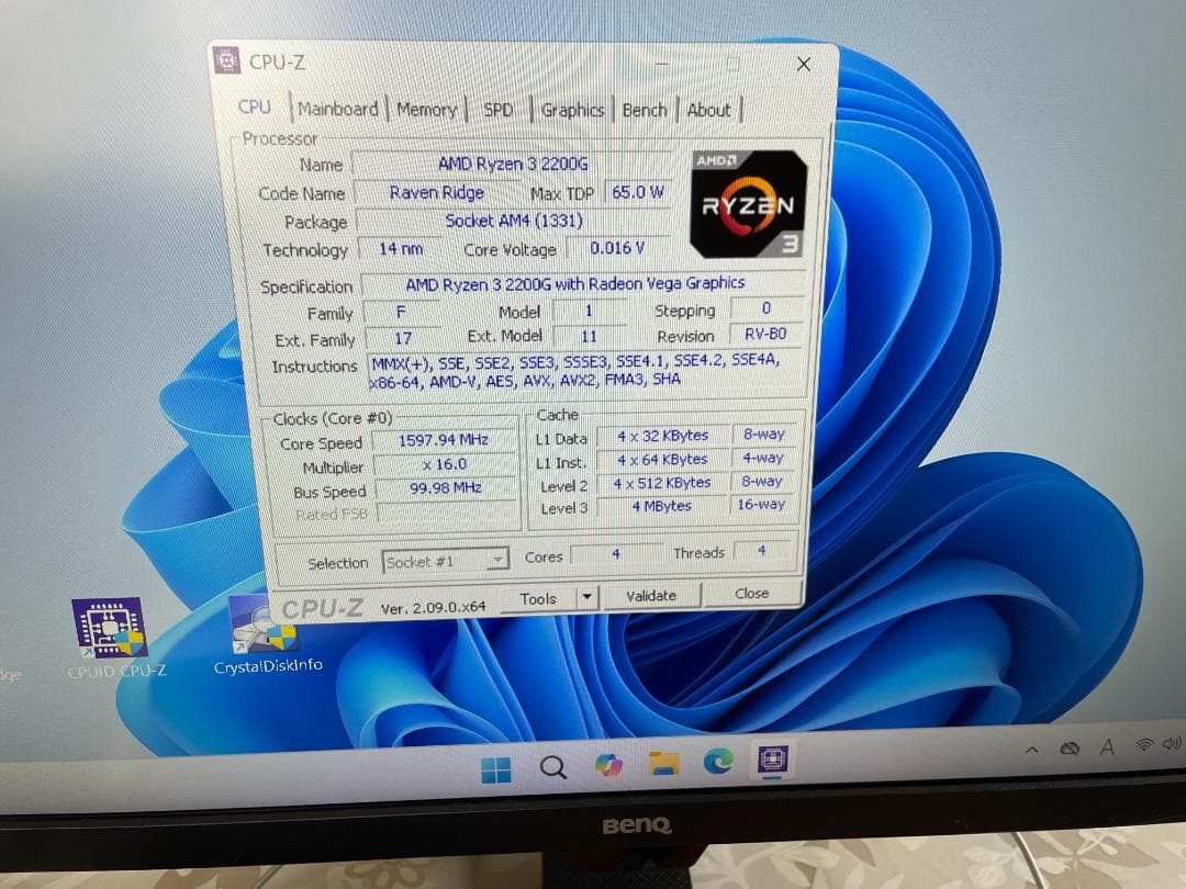 ミニPC AsRock A300M-STX Ryzen 3 2200G NVMe