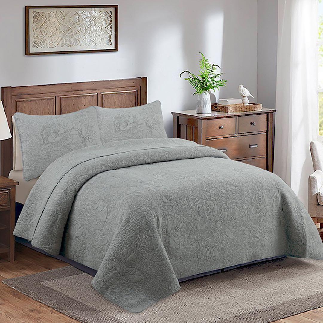 キルトベッドカバー3点セット綿マルチカバー キルティング SGYJ