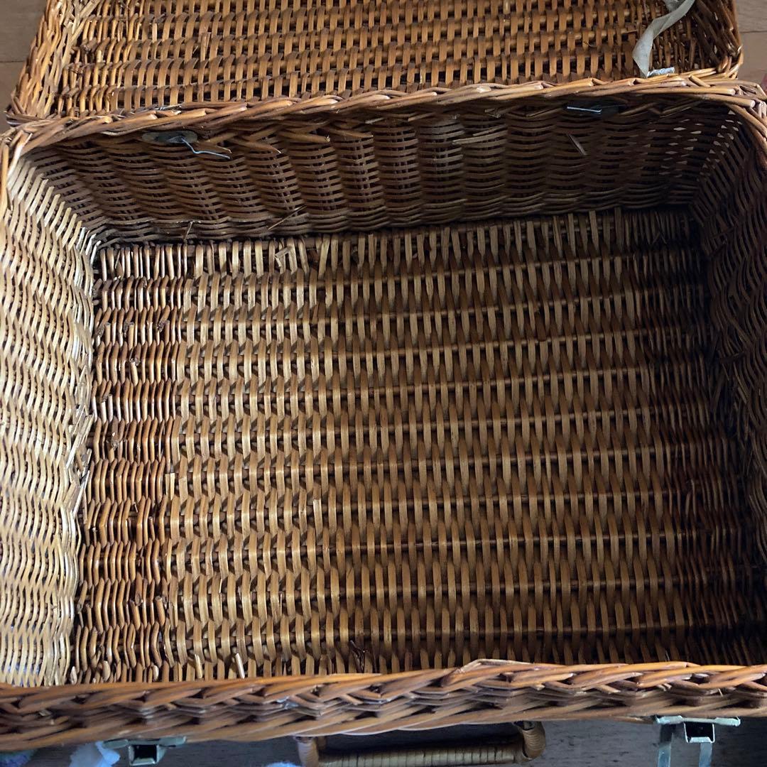 バスケット　カゴ　カゴバック　ピクニック　レトロ　昭和レトロ　年代物　カントリー