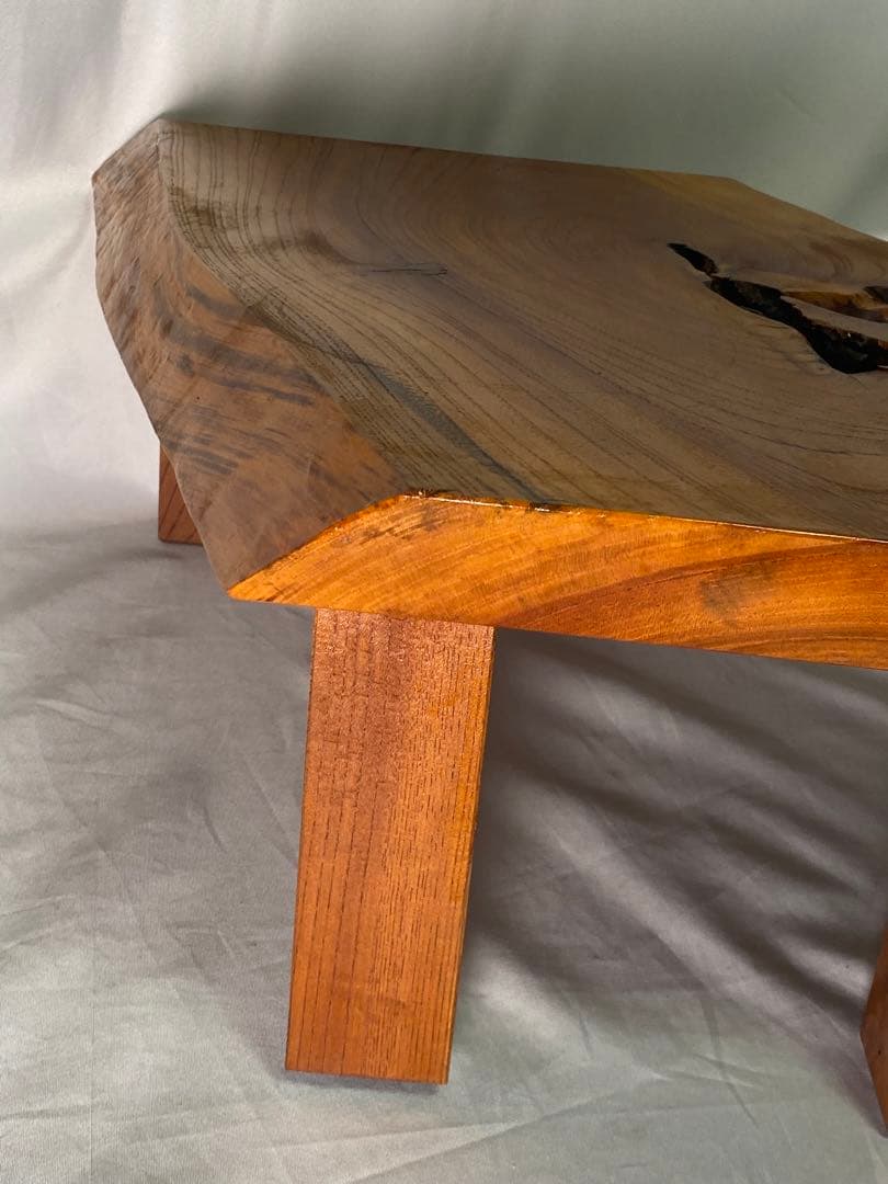 1444❣️ 一枚板　ミニローテーブル　ちゃぶ台