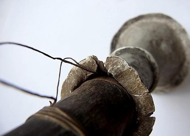 ★W2702★ネパール 古い 笛 シャーナイ リード楽器 瞑想 仏具