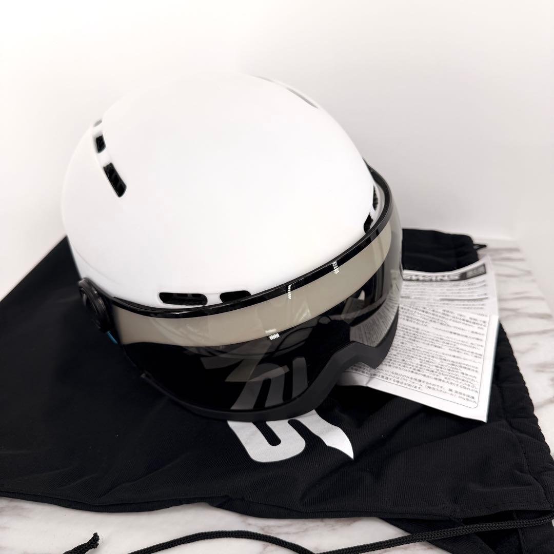 SWANS スキー ヘルメットH80 52-58cm ダイヤル調節 バイザー付き