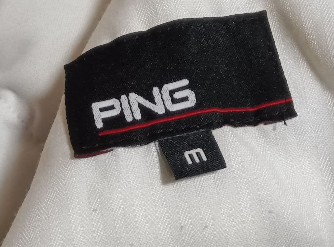 大人気 PING 星柄ダウンジャケット ホワイト/ブラック Мサイズ