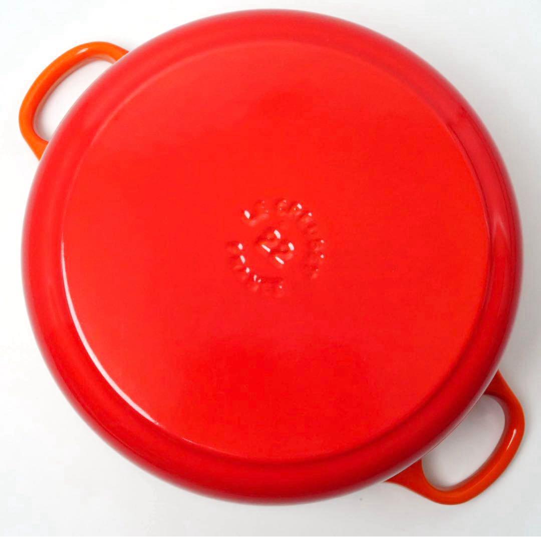 【極美品】LE CREUSET　ココット ロンド オレンジ22cm