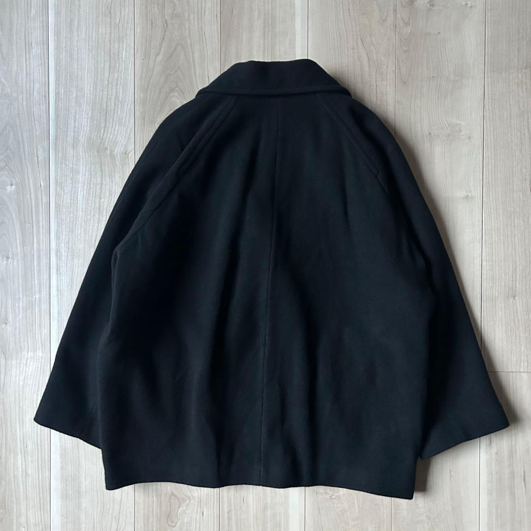 24AW＊ジャーナルスタンダードレリューム 尾州ウールショートPコート 36 黒