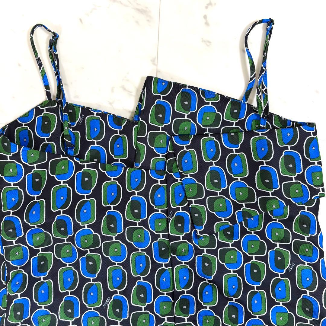 極美品 UN3D. グラデーションジオメトリックキャミソール F 洗える