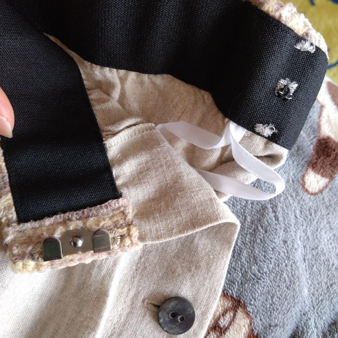 【美品】エムアンドキョウコ　麻100％　ガウチョパンツ ベージュ　2