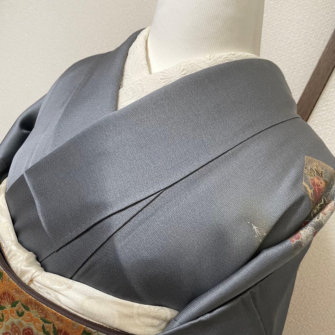 ブルーグレー 4点 フルセット 訪問着 入学式 卒業式 入園式 春 秋 冬