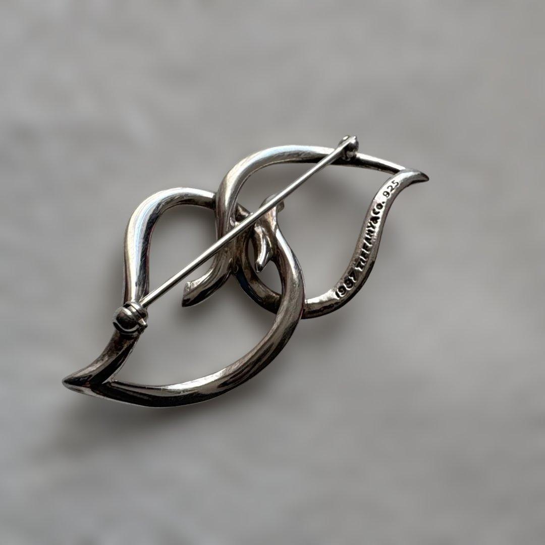 ✨TIFFANY brooch✨ティファニーブローチ ダブルリーフ ピンブローチ