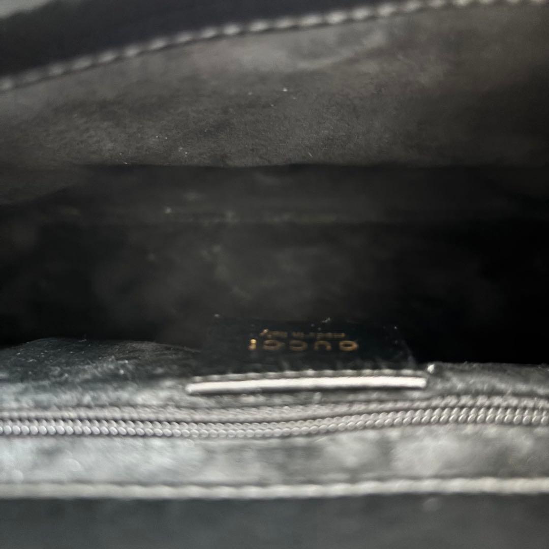 ✨美品✨ GUCCI グッチ バンブー ハンドバッグ レザー 本革 ブラック 黒