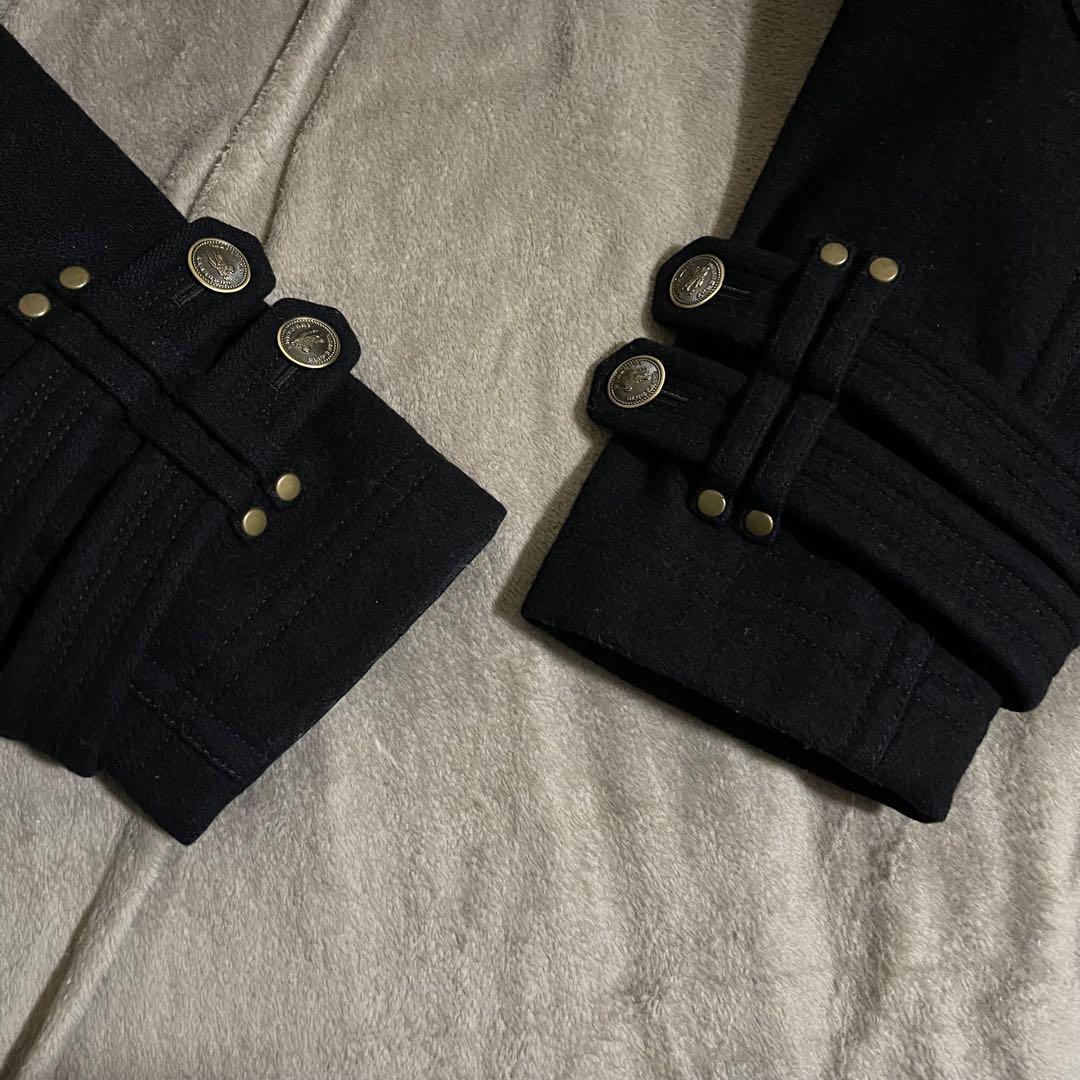 美品✨ BURBERRY BLUE LABEL ウールPコート 38/ブラック