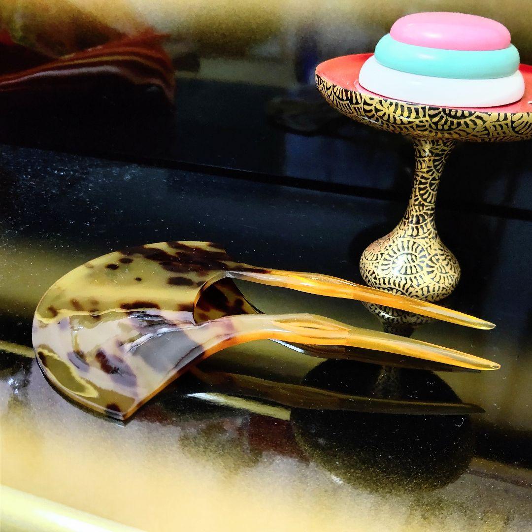 【鑑別付き】特大 本鼈甲 簪 インテリアに！(かんざし 置物 本べっ甲 櫛)