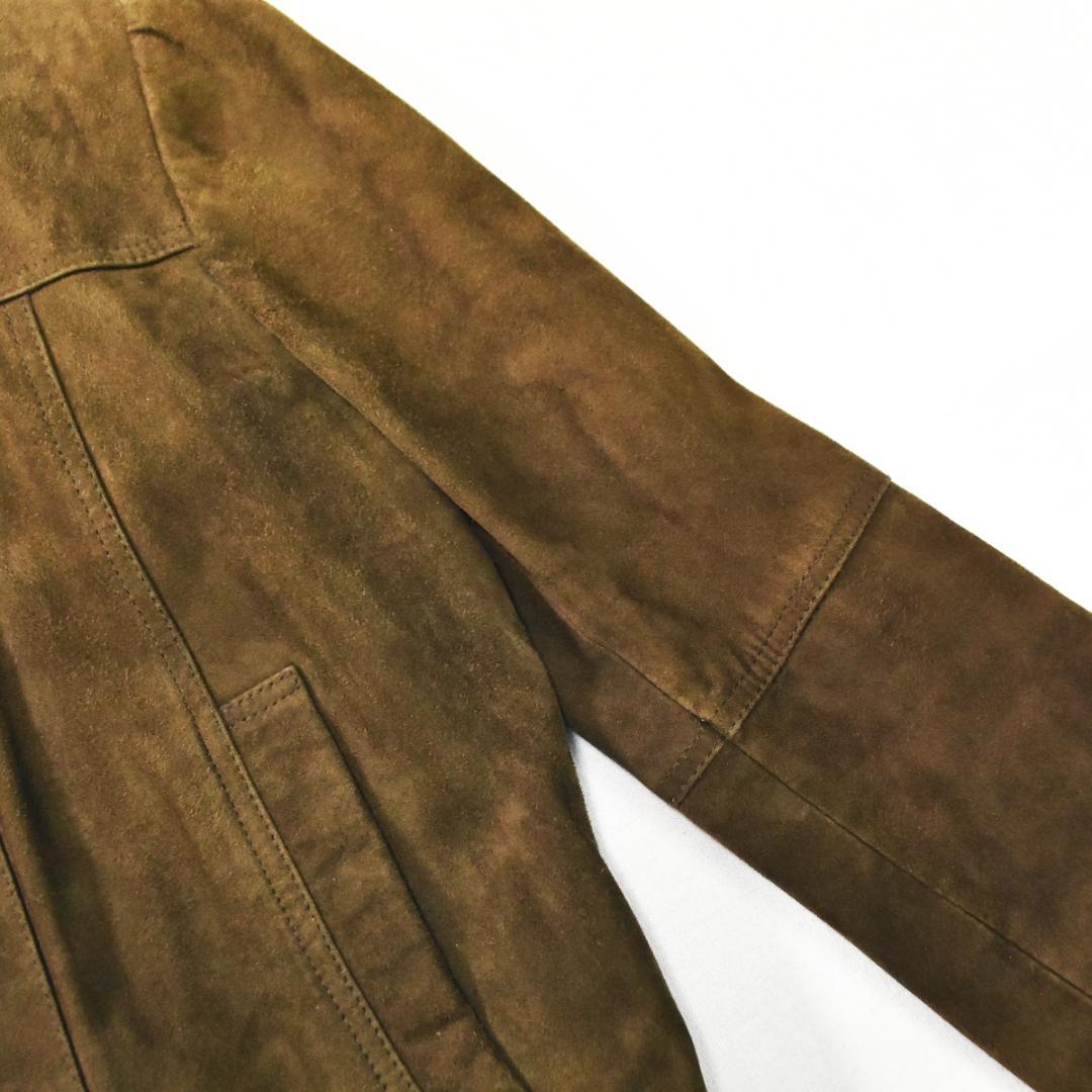 【人気】 ザラ ZARA レザー スエード ジャケット S ブラウン ♪