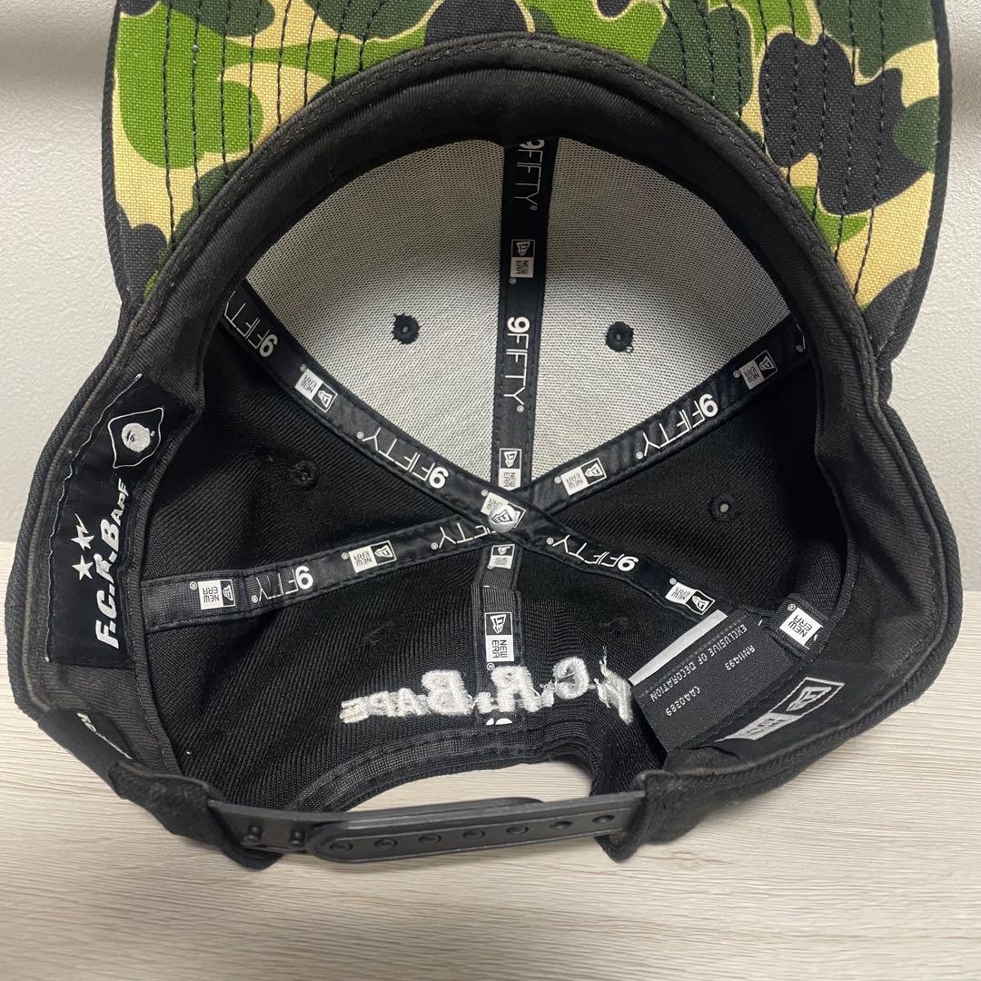 エイプ　エフシーレアルブリストル　キャップ　ブラック　カモ柄