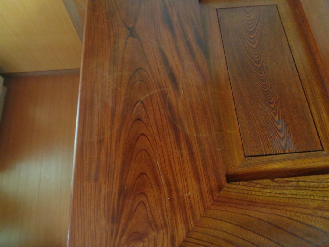 木製四角形囲炉裏座卓 テーブル　引き出し付き