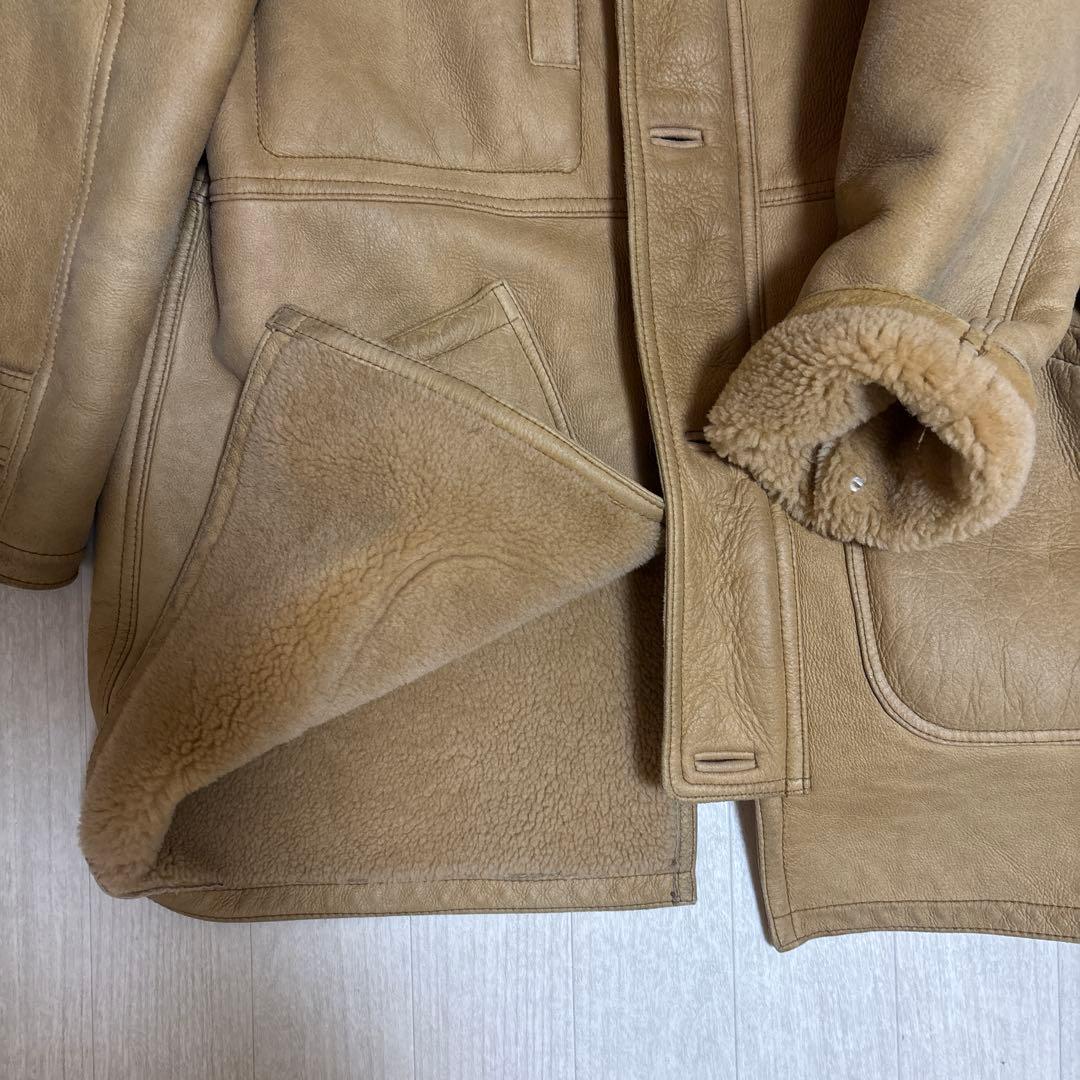 70s~80s Eddie Bauer ムートンコート ジャケット 黒タグ