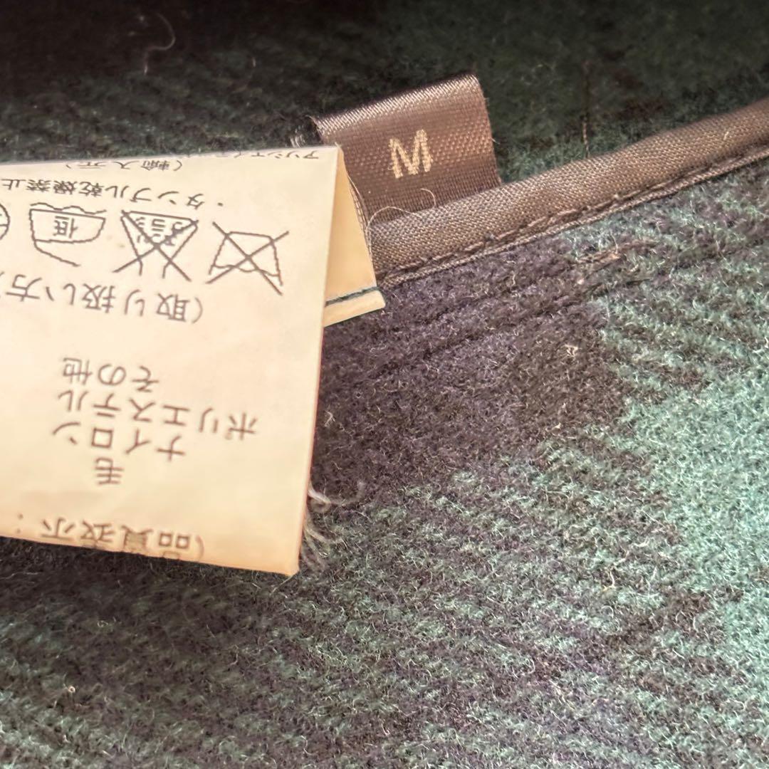 美品✨【英国製】グローバーオール ダッフルコート ウール ネイビー チェック M