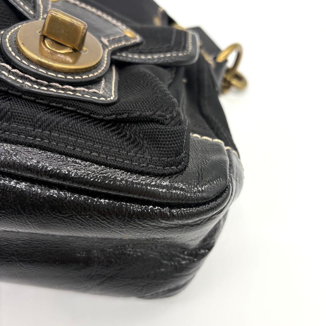 【極美品】コーチ　レガシー　ワンショルダーバッグ　シグネチャー　ターンロック　黒
