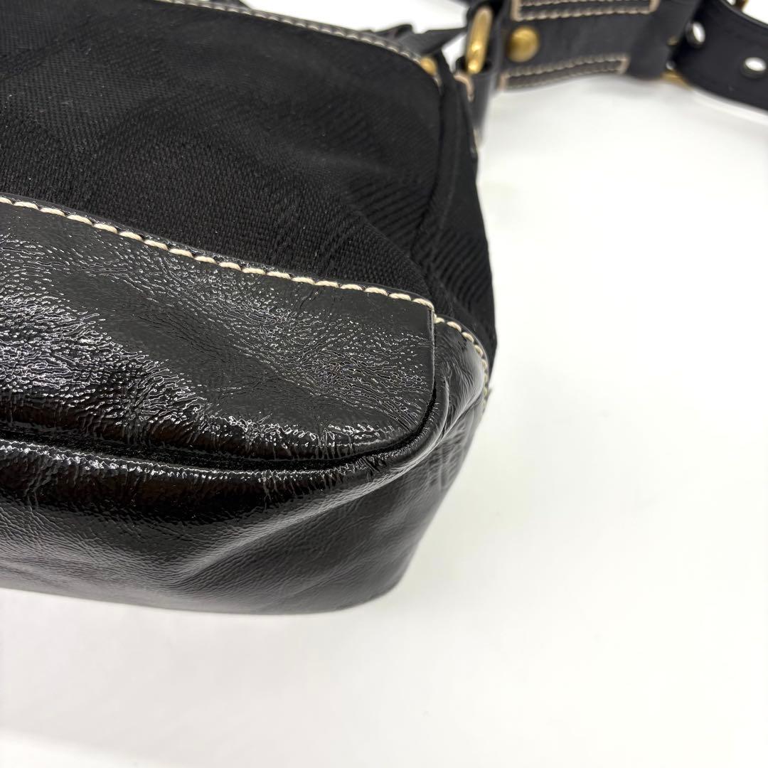 【極美品】コーチ　レガシー　ワンショルダーバッグ　シグネチャー　ターンロック　黒