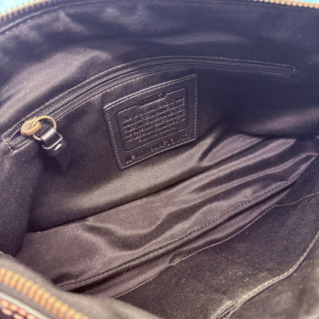 【極美品】コーチ　レガシー　ワンショルダーバッグ　シグネチャー　ターンロック　黒