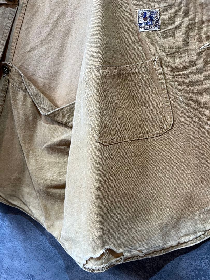 30s vintage ハーフムーン　ハンティングベスト　40s 50s