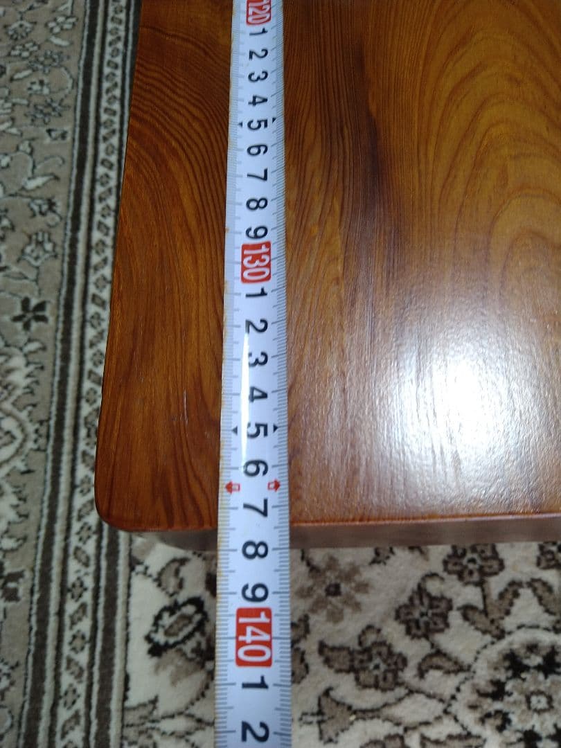 屋久杉 天然木製 座卓 約137.5cm x 75.5cm 板厚6.05cm