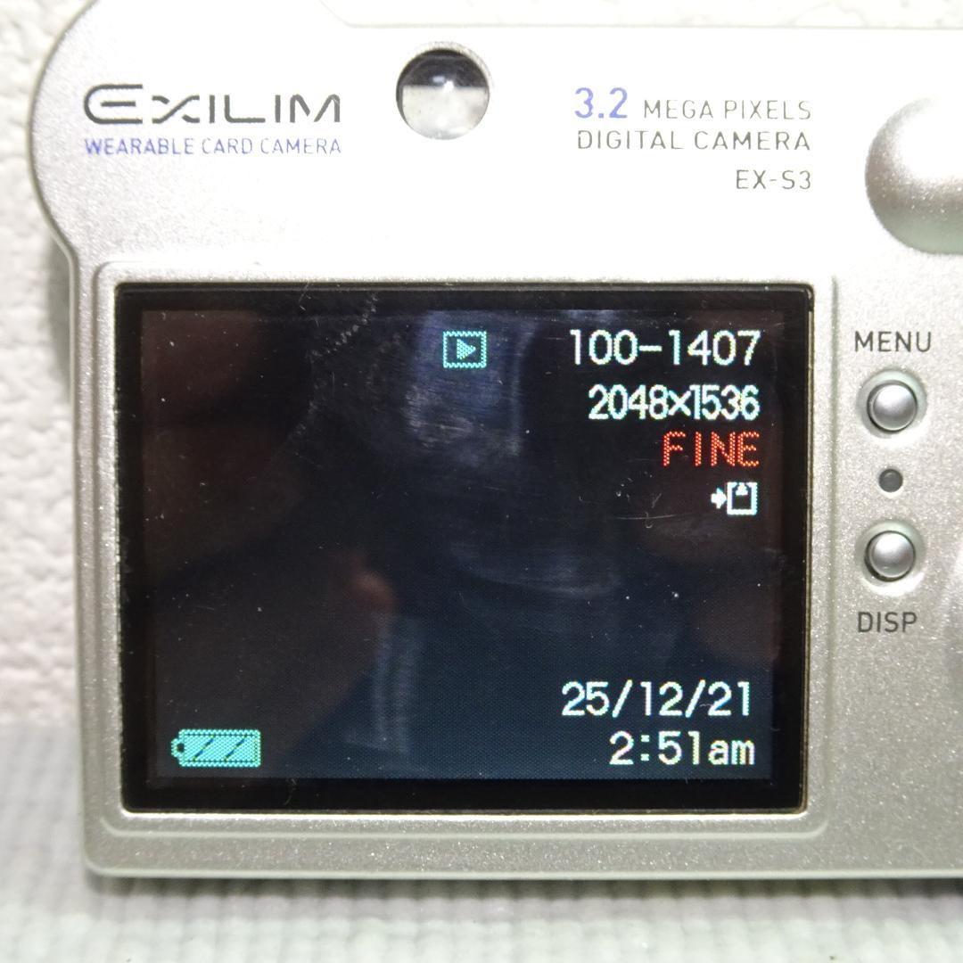 カシオ EXILIM EX-S3 デジカメ コンデジ バッテリー新品 SD2GB