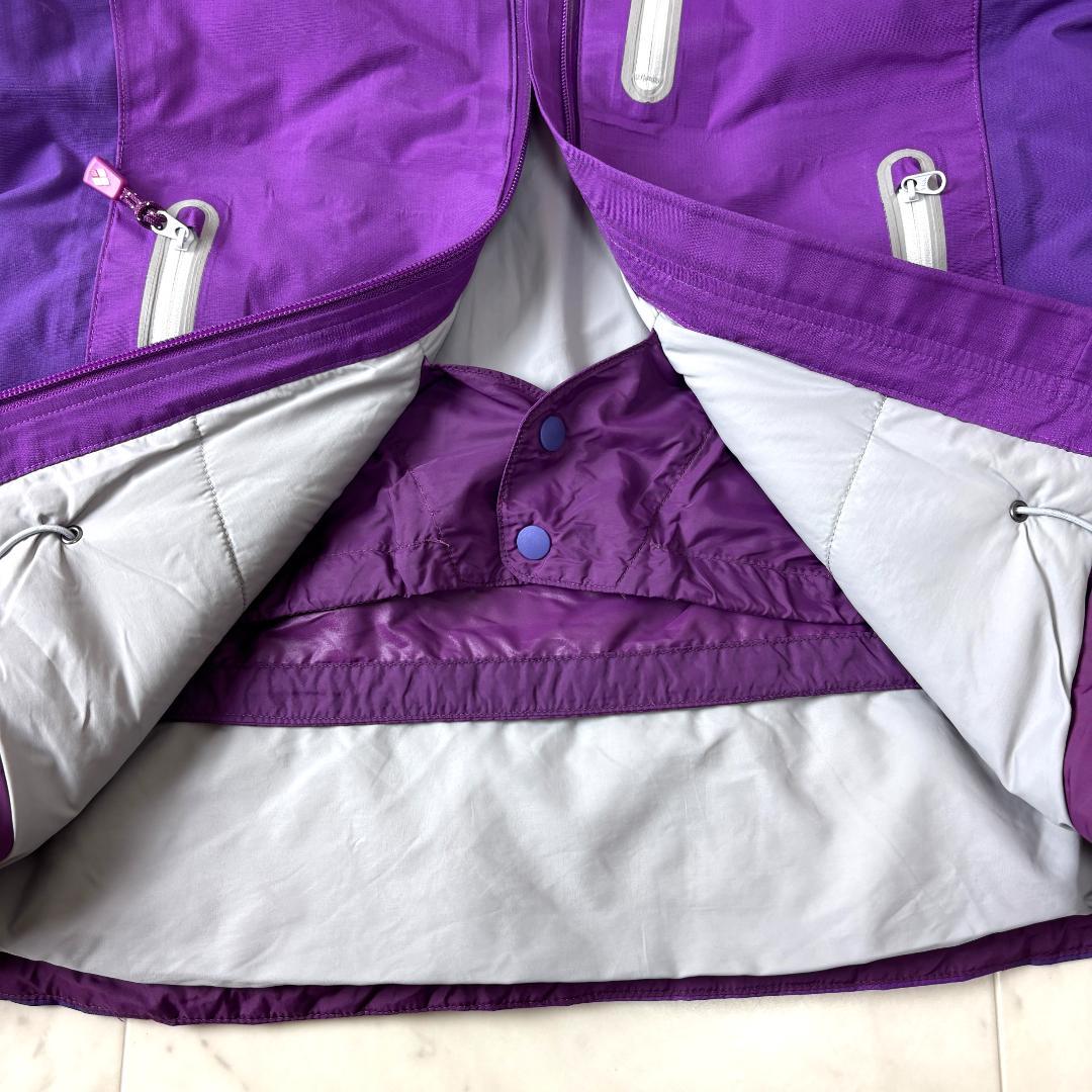 美品✨ モンベル パウダーライトパーカ M パープル スノボ スキー レディース