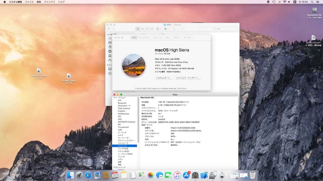 Apple iMac 本体 シルバー (21.5インチ, Late 2009)