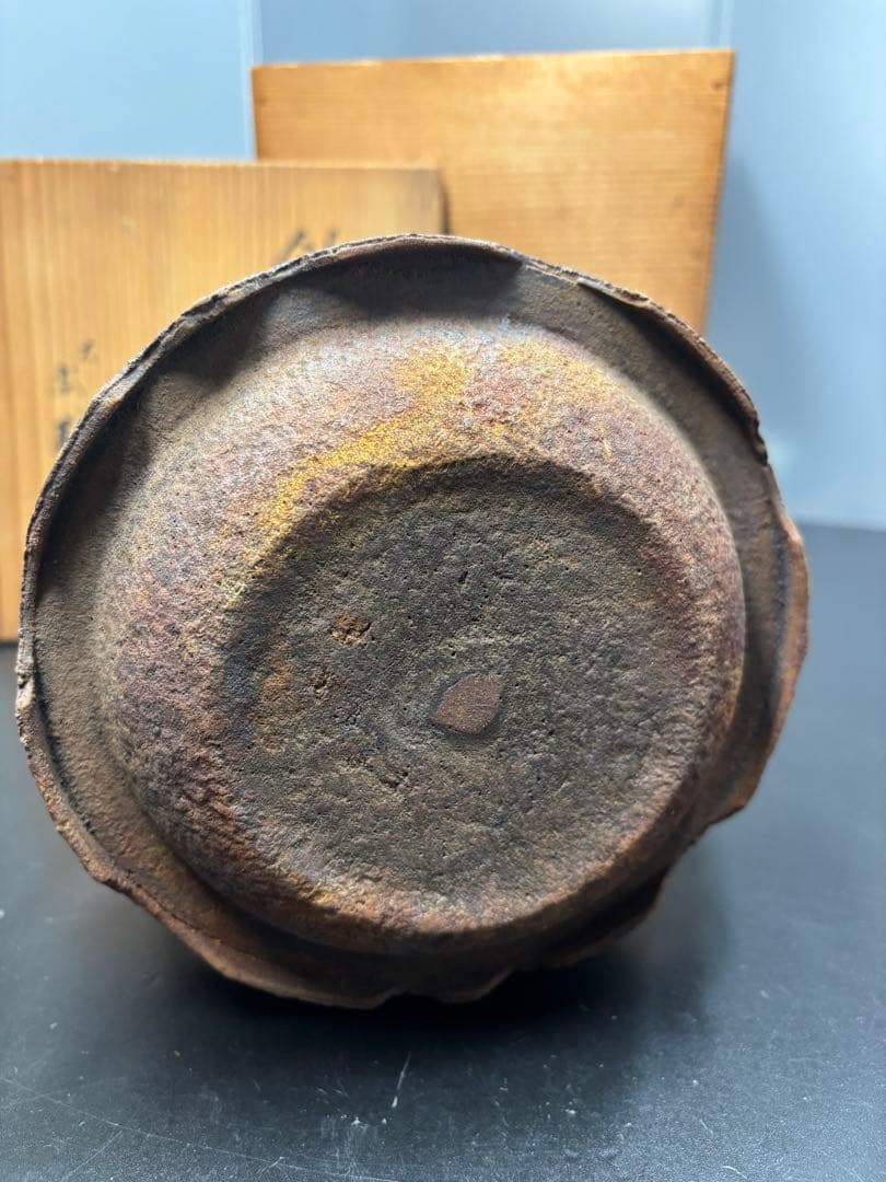 【骨董品】尚美堂 鉄瓶 時代物 共箱付き 銅蓋 茶道具 金属工芸