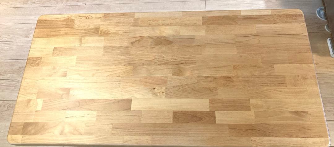 昇降式テーブル リフトテーブル ガス圧 無段階調節 （ライトブラウン）