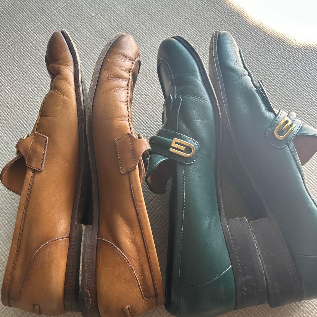 Gucci ローファー 2足セット ブラウン グリーン最終値下げ早い者勝ちです