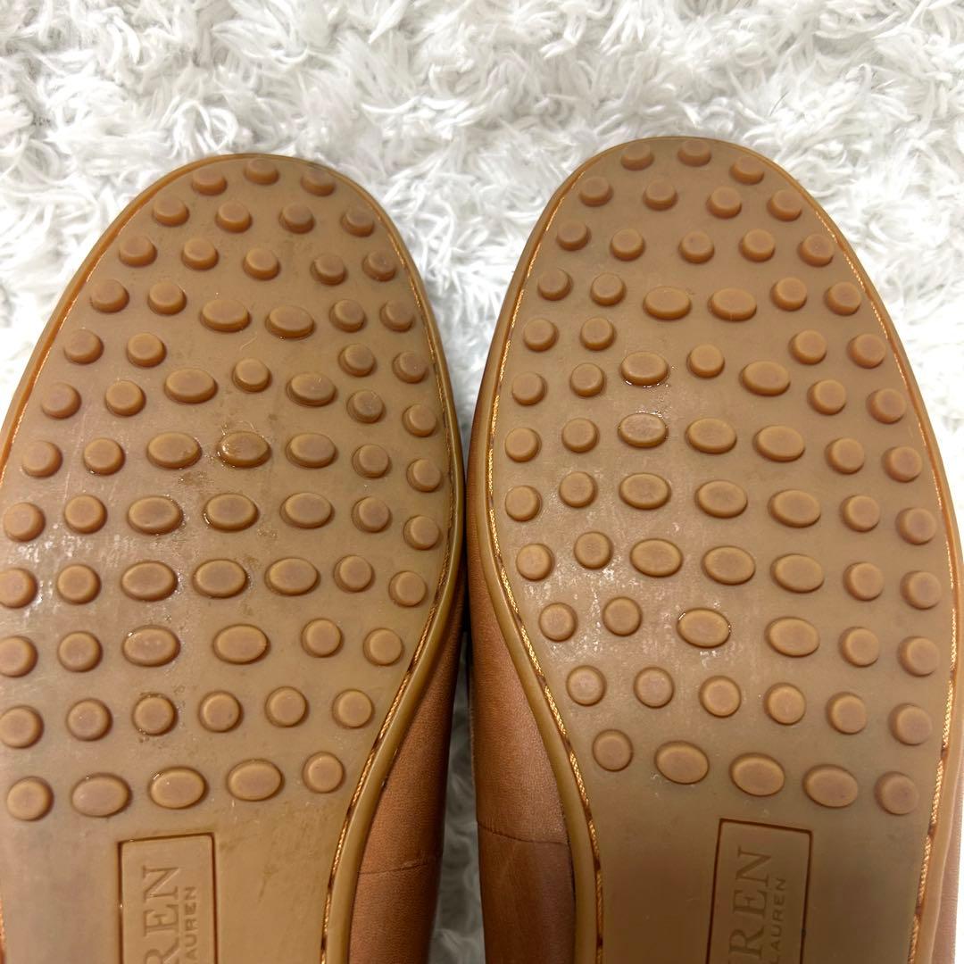美品　LAUREN ラルフローレン　ローファー　ドライビング　本革　茶　38.5