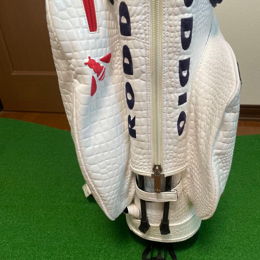 ★RODDIO ホワイトクロコのスタンドタイプキャディバッグ