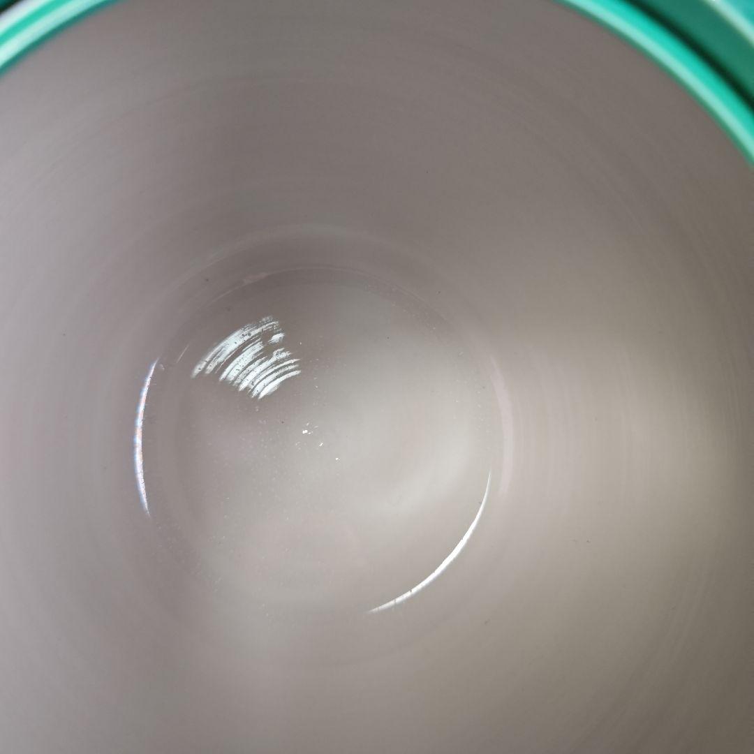 イ987 皆具『中村翠嵐窯』『青交趾　花丸　皆具　共箱』茶道具　水指　健水　蓋置