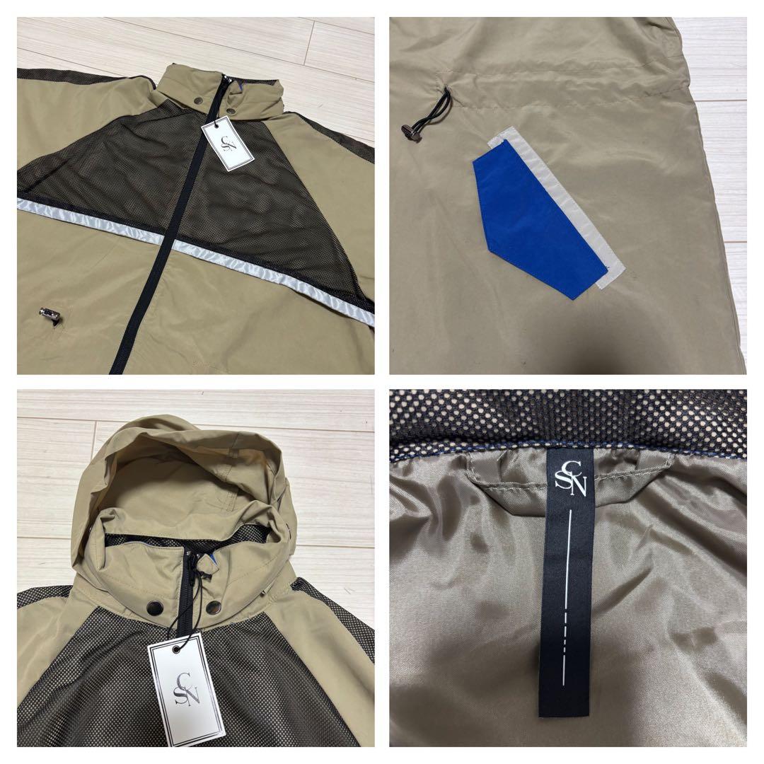 23ss 新品未■casane■ナイロン レイヤードコート ビッグシルエット F