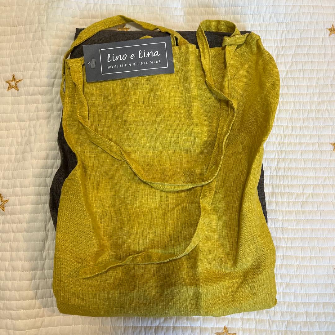 LINO E LINAフルエプロン カリーナ ミモザ リトアニアリネン