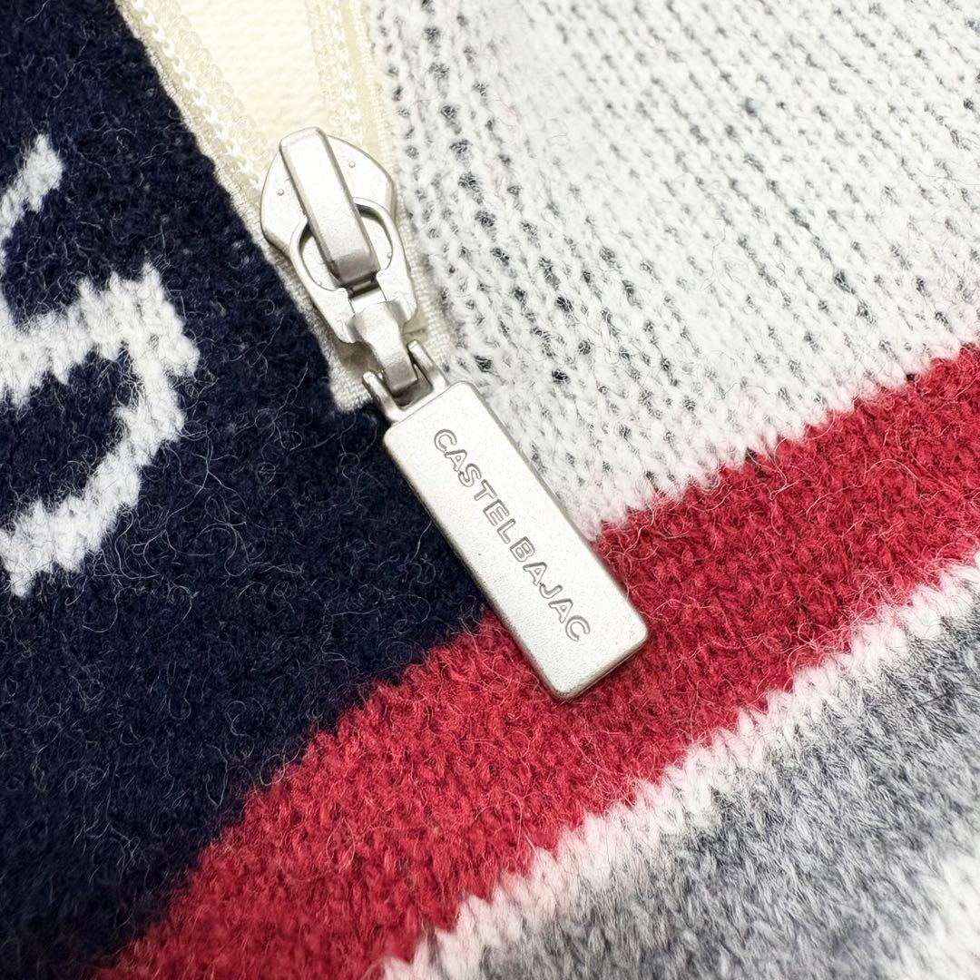カステルバジャック 総柄　ウール ニット セーター メンズ 50 XL